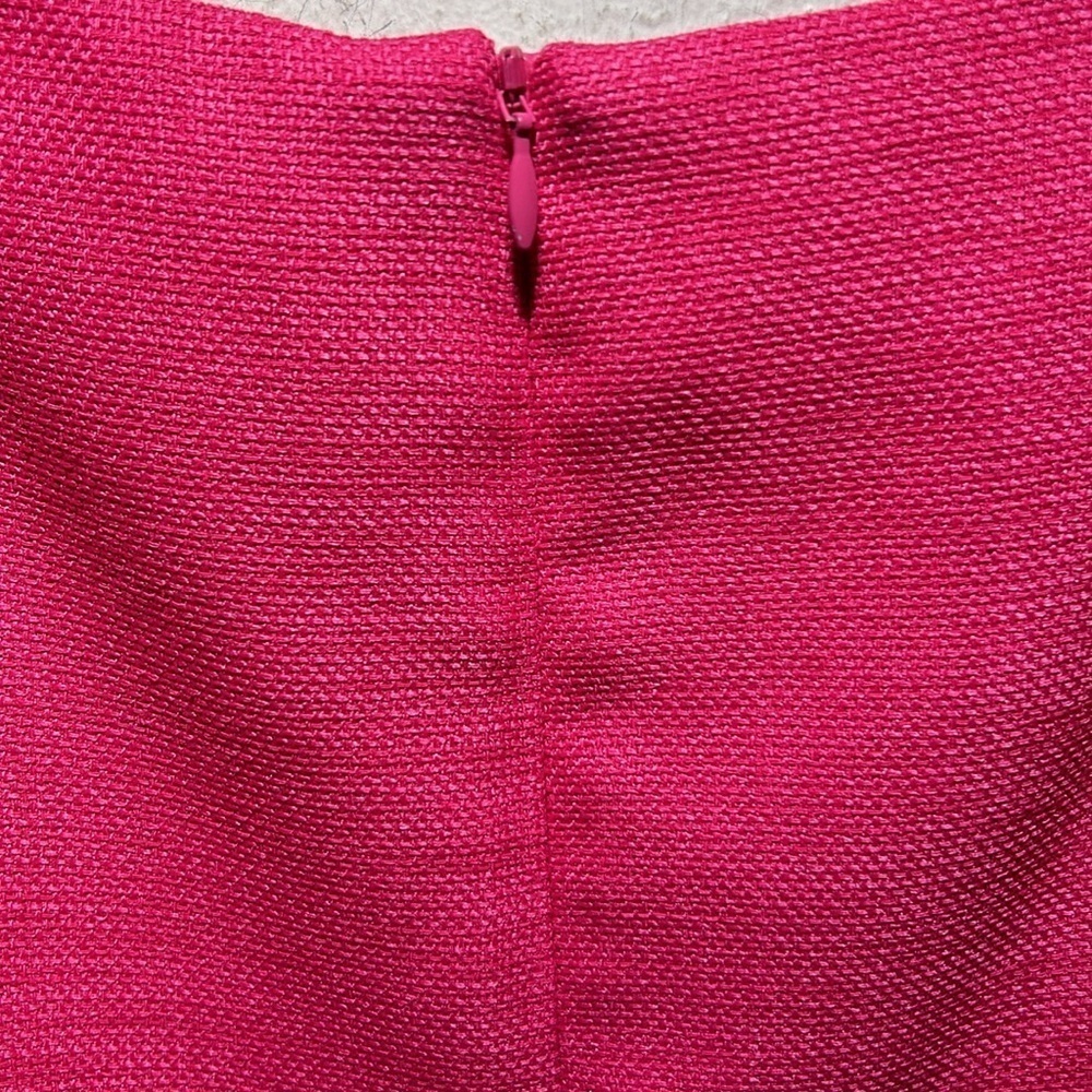 Badgley Mischka Pink Tiered Flutter Sleeve Shift Dress Size 12 - Picture 6 of 9